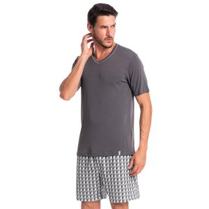 Pijama Masculino Curto Estampado Clóvis Tombini