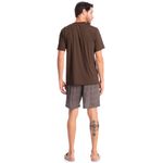 Pijama-Masculino-Curto-Estampado-Marrom-Vitorio-Tombini-