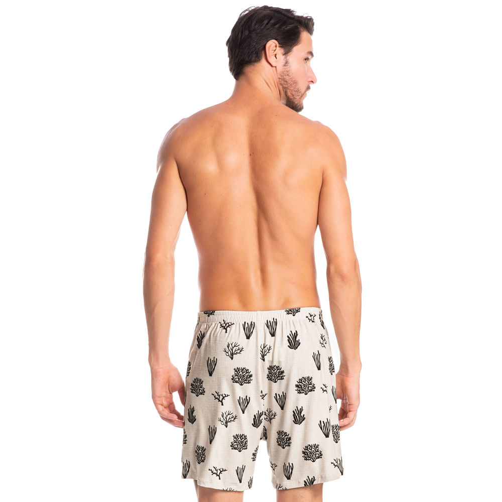 Boxer Masculina Corais Preto - Imagem 2