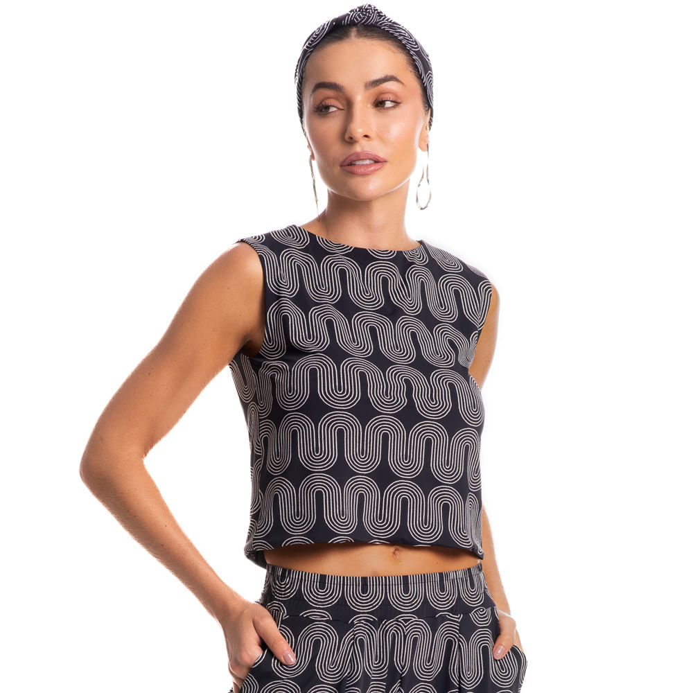 Blusa Feminina Spina Preto - Imagem 1