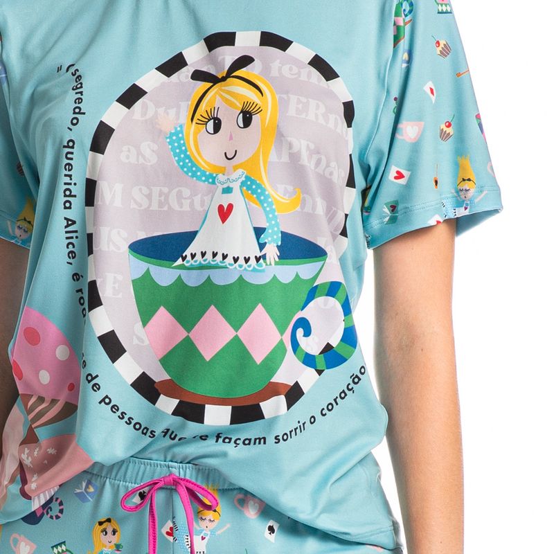 Pijama-Feminino-Longo-Manga-Curta-Marlowa