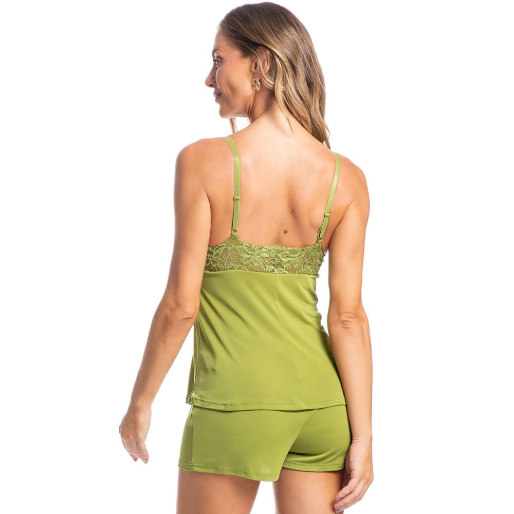 Short Doll Com Renda Karina Verde - Imagem 2