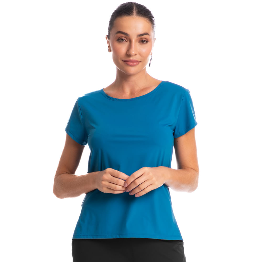 Blusa Feminina Málaga Azul-2 - Imagem 1