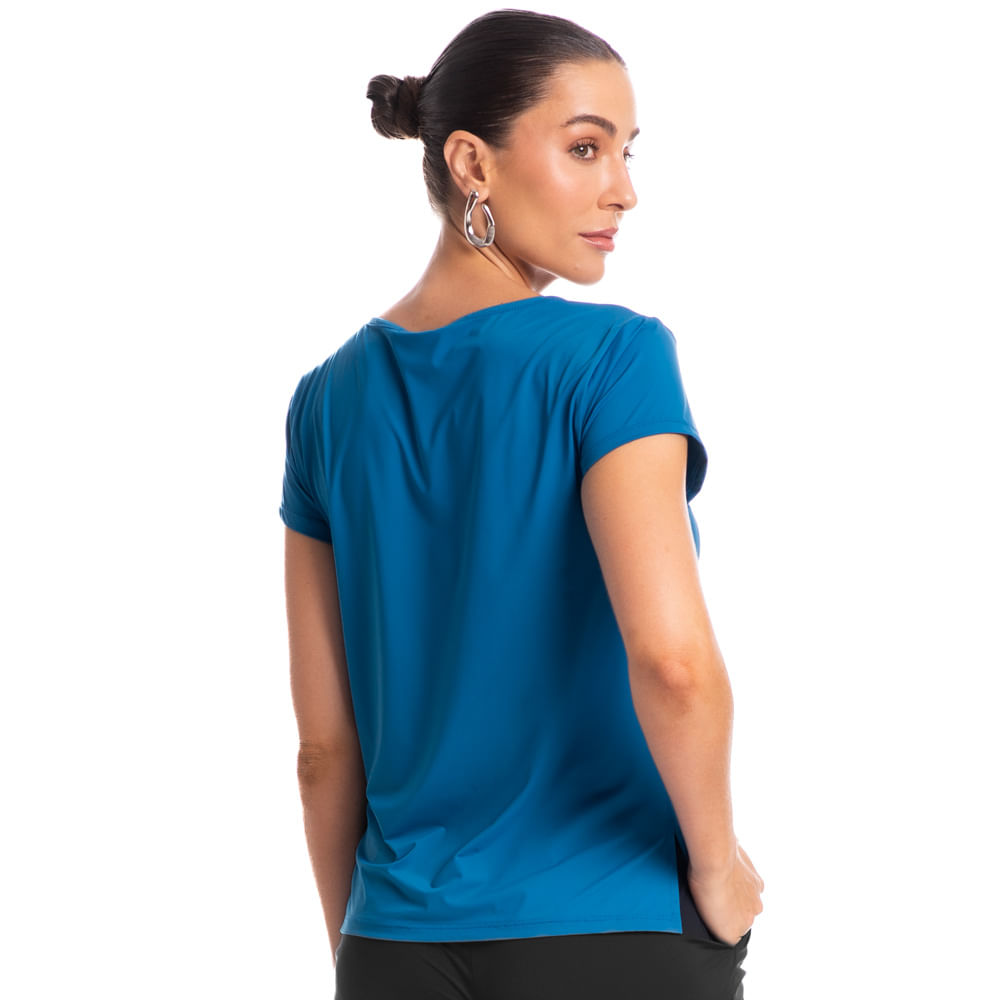 Blusa Feminina Málaga Azul-2 - Imagem 2
