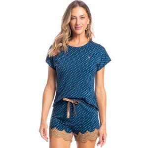Pijama Feminino Curto Com Renda Serena