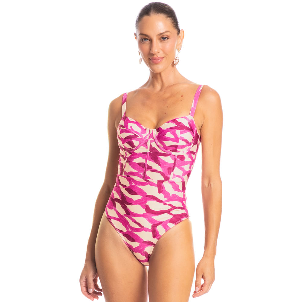 Maiô Corset Afrodite Rosa - Imagem 1