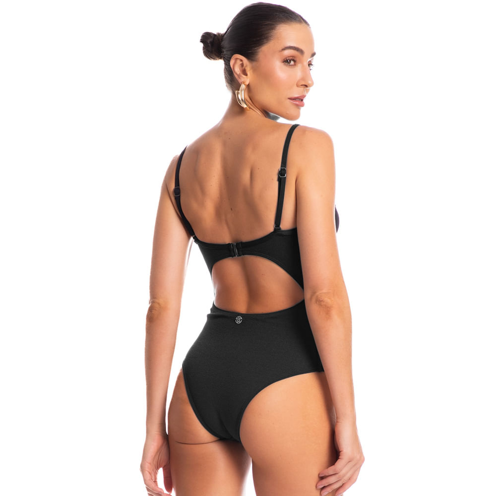 Maiô New Corset Mediterrâneo Preto - Imagem 2