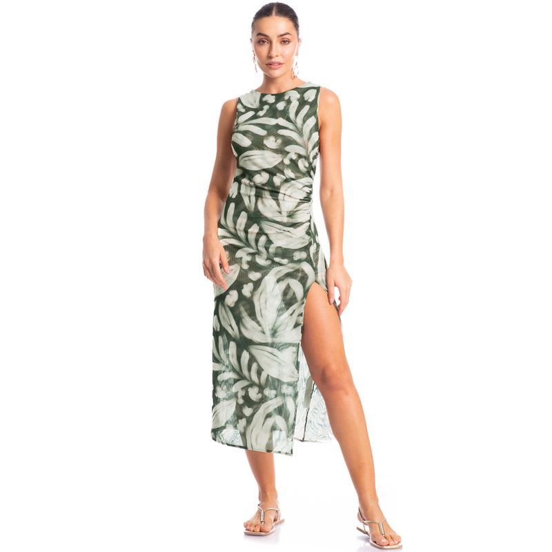 Vestido-Midi-Tule-Franzido-Bambu