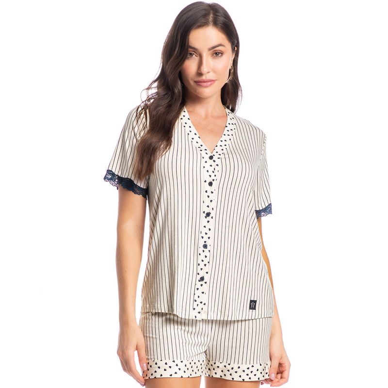 Pijama-Feminino-Curto-Abotoado-Melissa