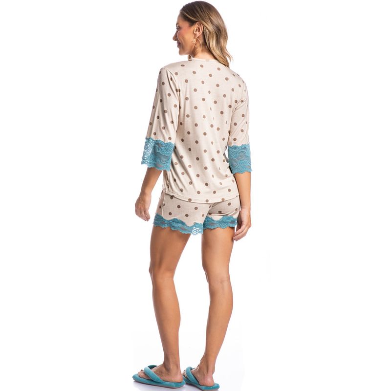 Pijama-Feminino-Curto-Abotoado-Bela