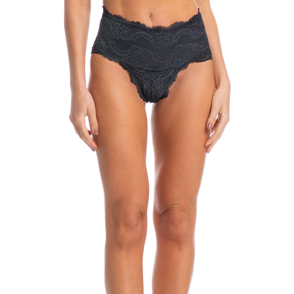 Calcinha Compress Slim Power Em Renda Naomi Preto - Imagem 1