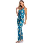Pijama-Feminino-Longo-Camila-Floral-Azul