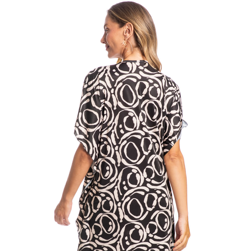 Kaftan Feminino Médio Heloisa Preto - Imagem 2