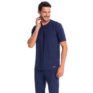 Pijama Masculino Longo Manga Curta Pietro Tombini