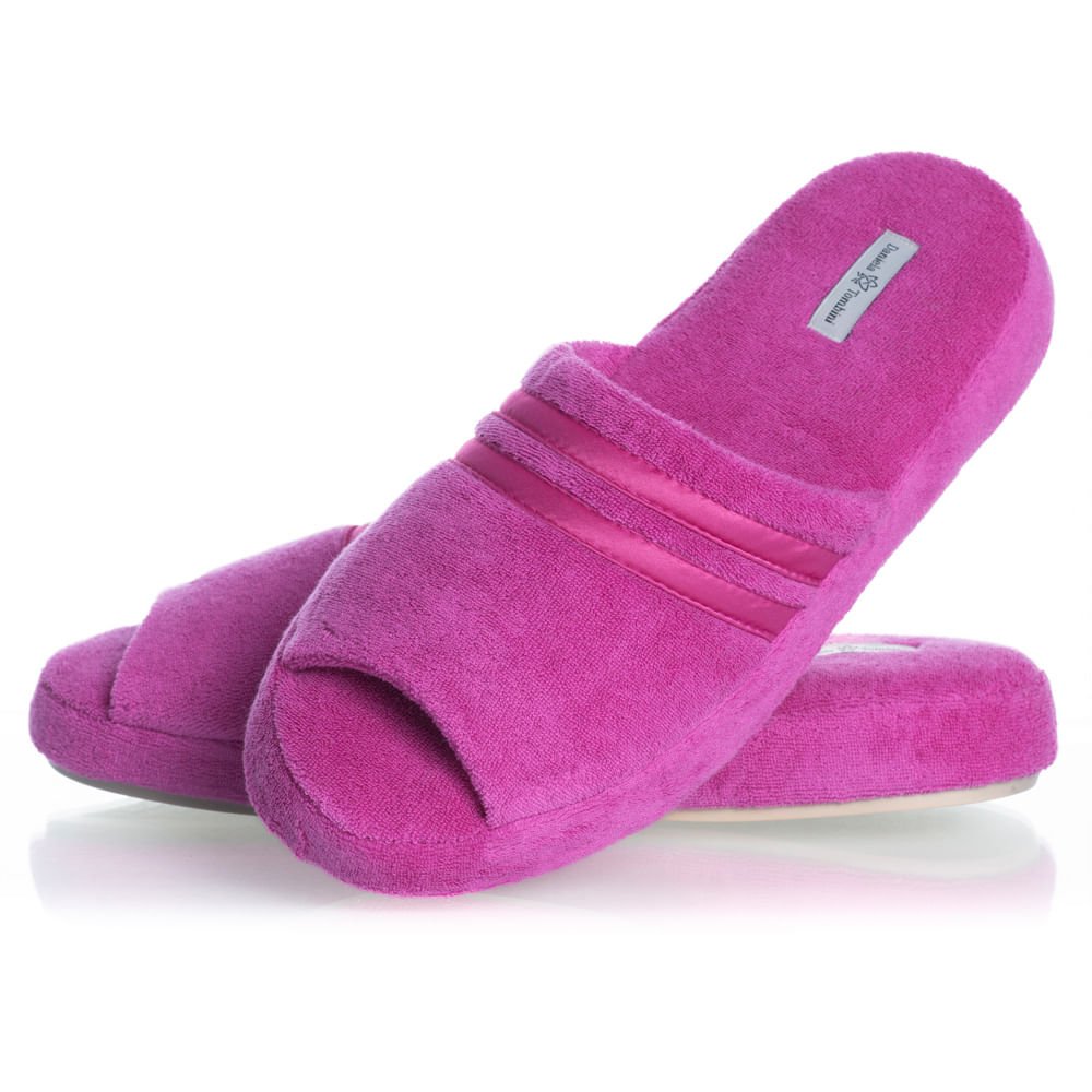 Chinelo Em Atoalhado Aberto Liss Colors Rosa-2 - Imagem 1