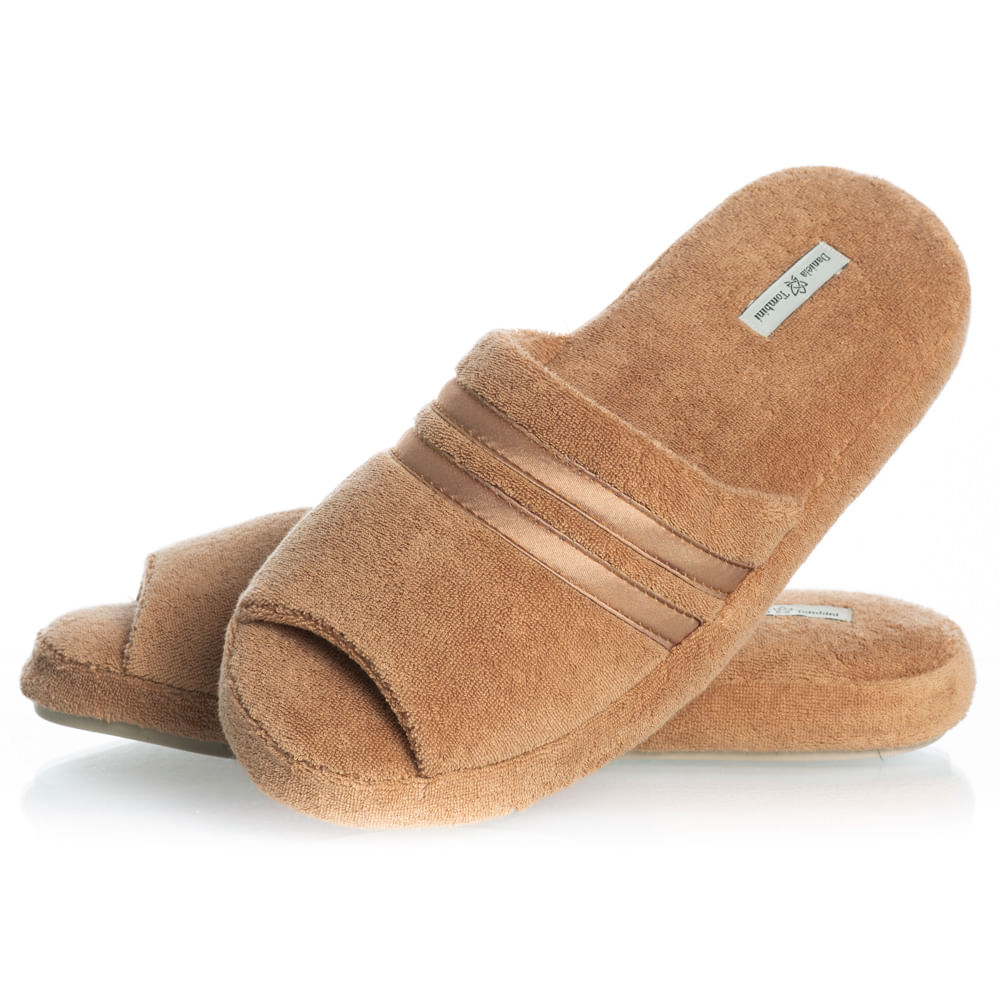 Chinelo Em Atoalhado Aberto Liss Colors Bege - Imagem 1