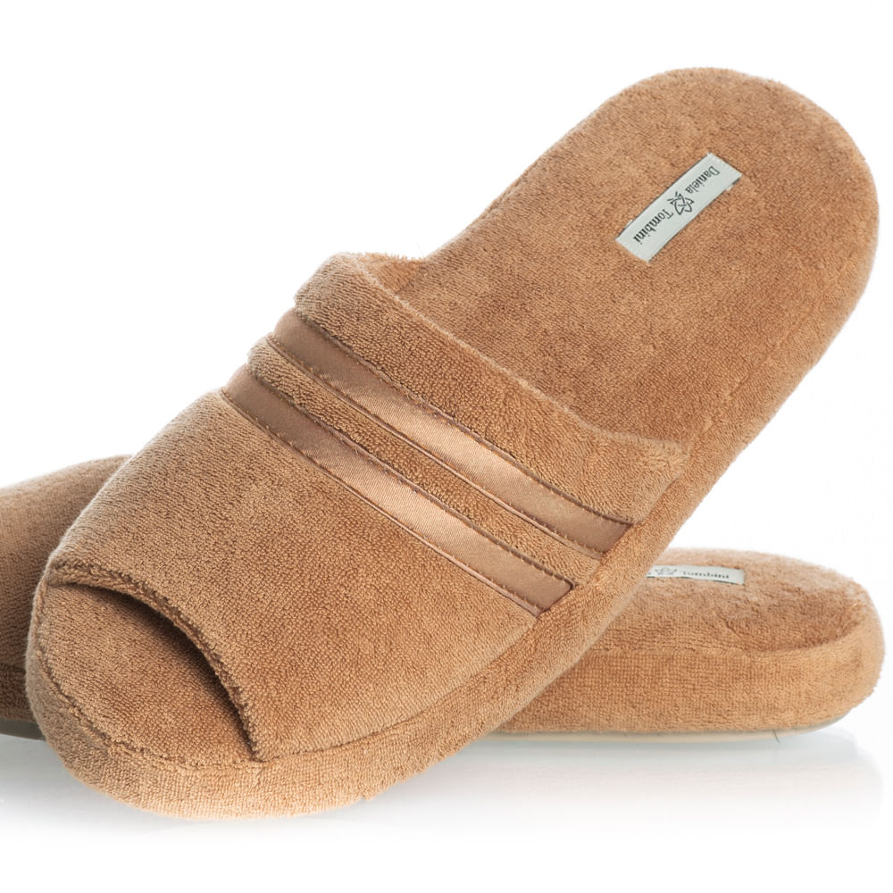 Chinelo Em Atoalhado Aberto Liss Colors Bege - Imagem 2
