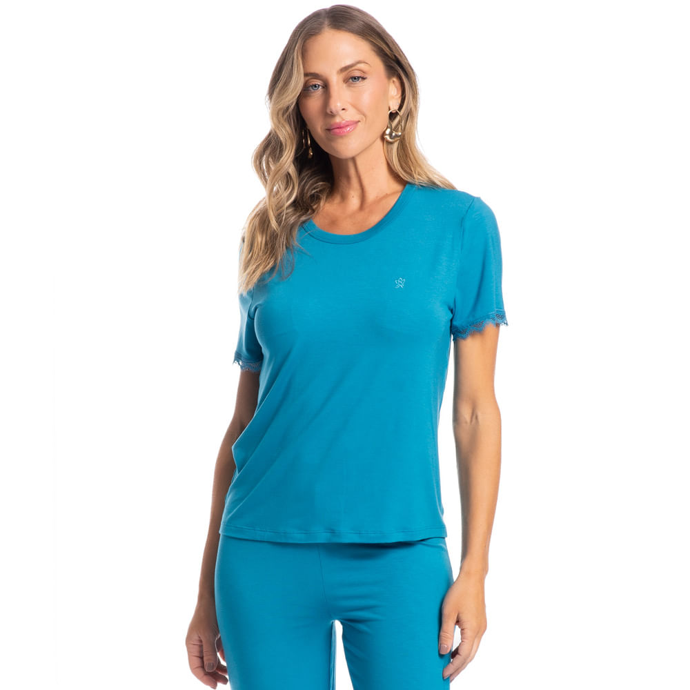 Pijama Feminino Pescador Maria Azul-2 - Imagem 1
