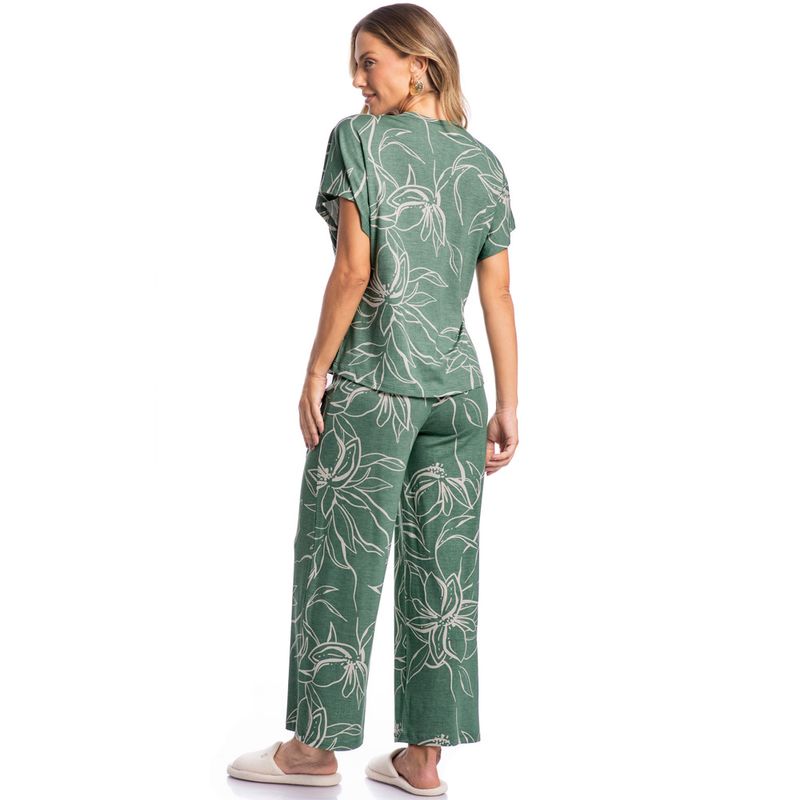 Pijama-Pantacourt-Maiara-Floral-Verde
