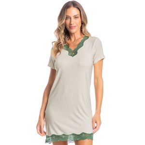 Camisão Curto Com Renda Angelina