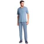Pijama-Masculino-Longo-Manga-Curta-Estampado-Clovis-Tombini-
