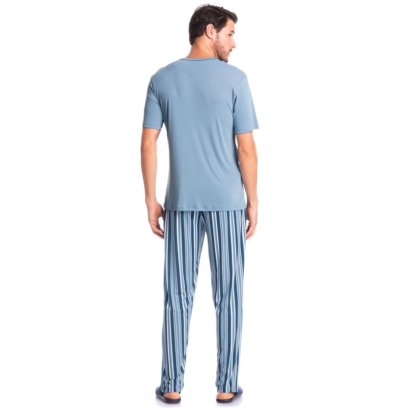Pijama-Masculino-Longo-Manga-Curta-Estampado-Clovis-Tombini-