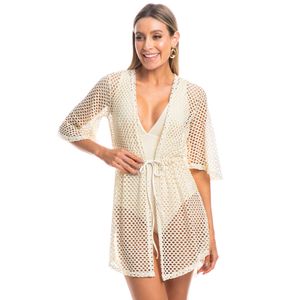 Kaftan Curto Em Rendão Bossa
