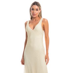 Vestido Longo Regata Rendão Bossa