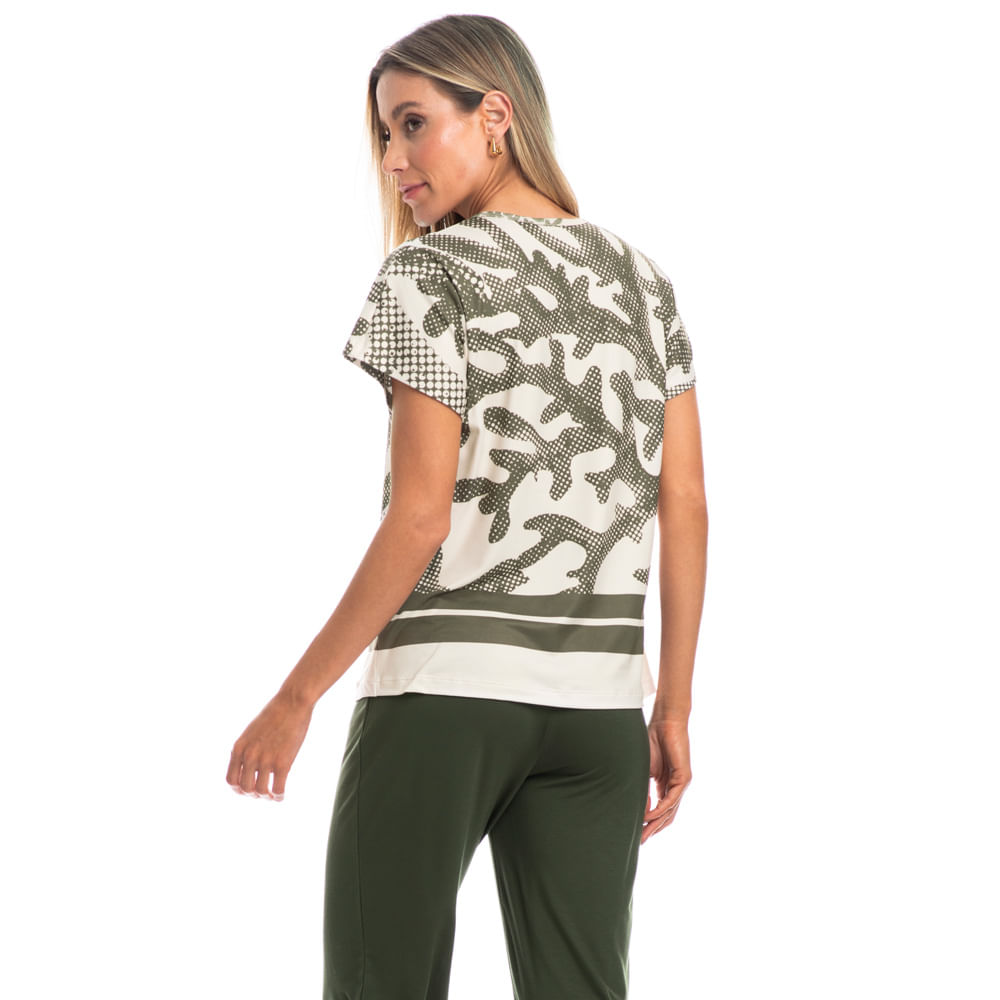 Pijama Feminino Pescador Ana Verde - Imagem 2