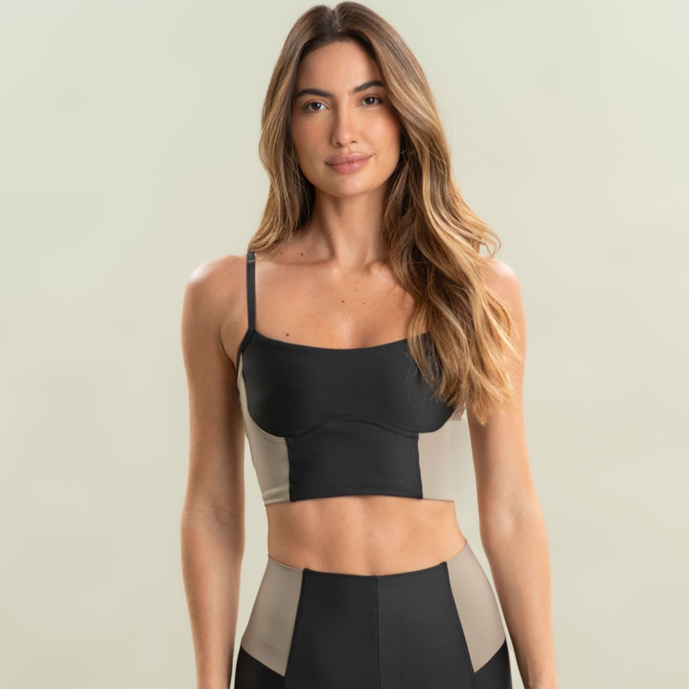 Top Corset Vivame Preto - Imagem 1