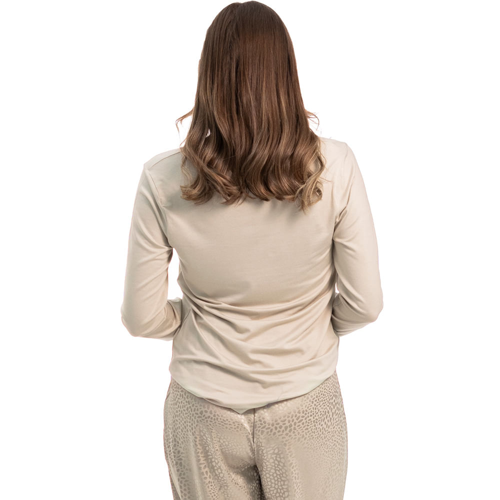 Pijama Feminino Longo Orvalho Bege - Imagem 2