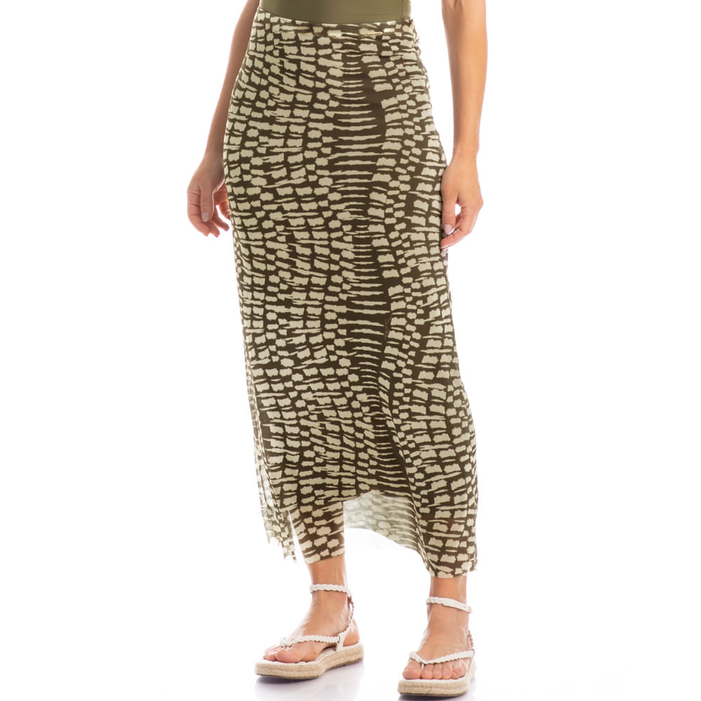 Saia De Tule Amazônica Verde - Imagem 1