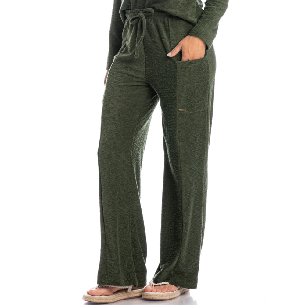 Calça Feminina Com Bolso Atlântica Verde - Imagem 1