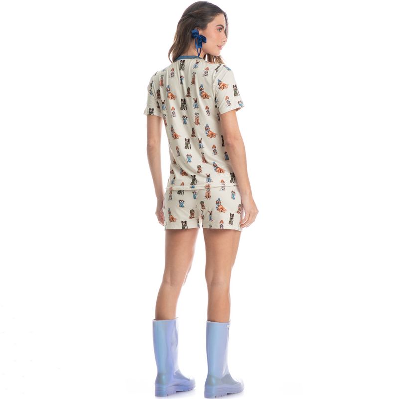 Pijama-Feminino-Curto-Dogs-Winter-Fiends