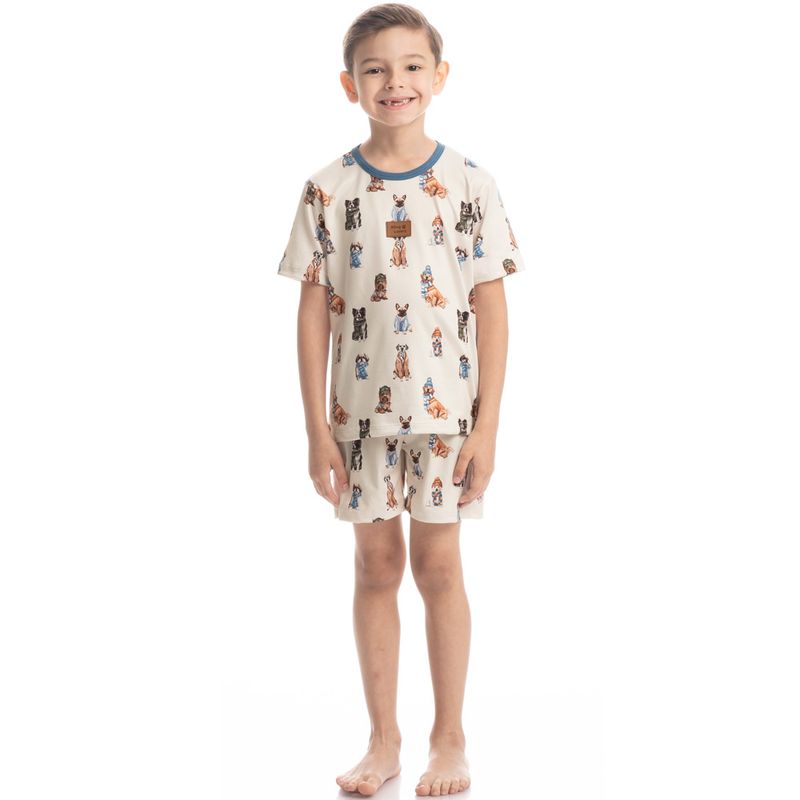 Pijama-Infantil-Unissex-Curto-Dogs-Winter-Fiends-