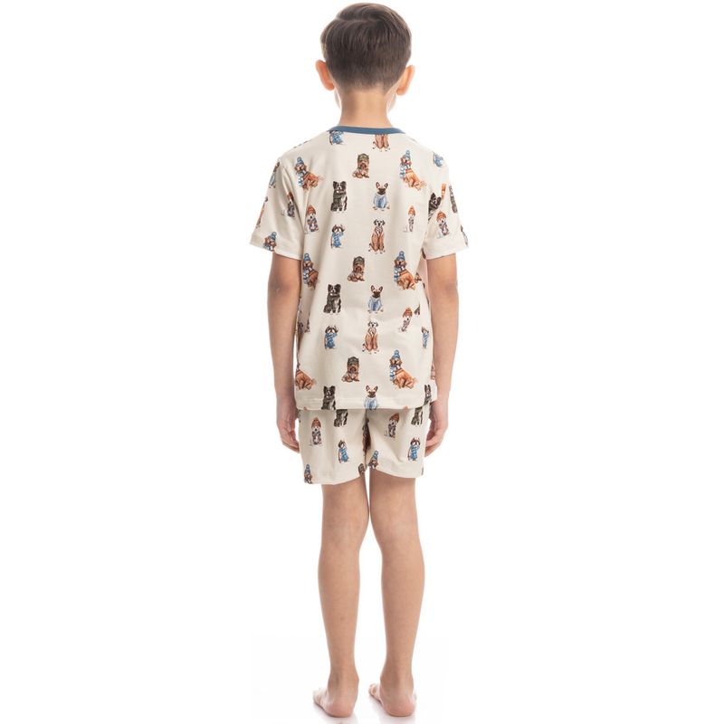 Pijama-Infantil-Unissex-Curto-Dogs-Winter-Fiends-