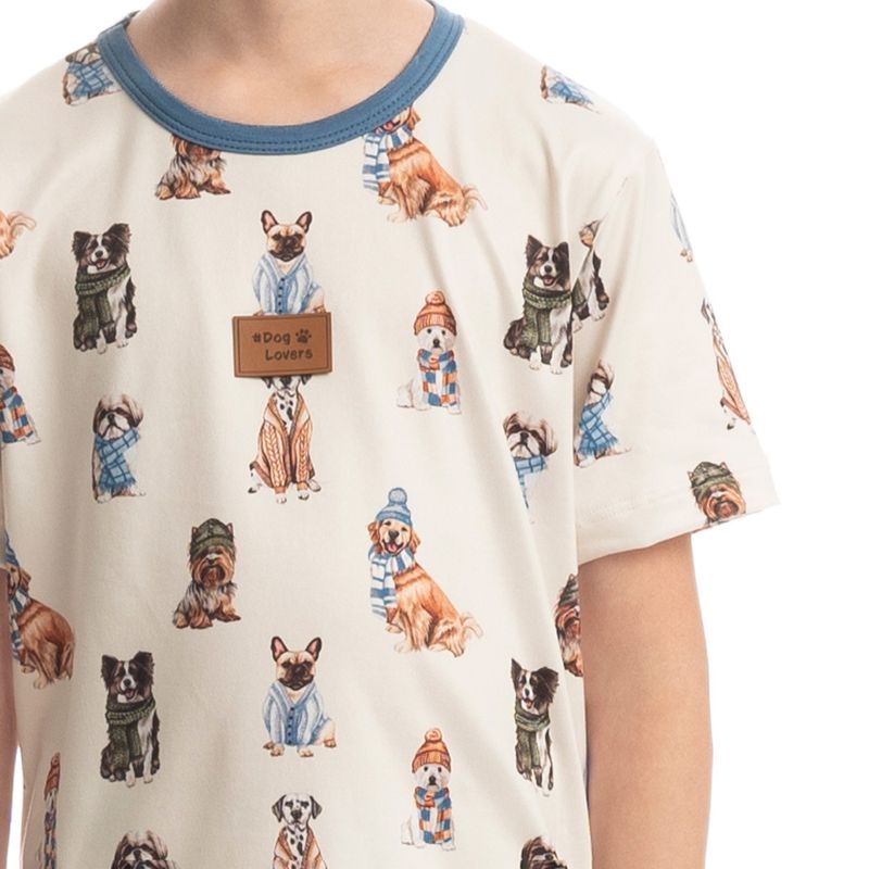 Pijama-Infantil-Unissex-Curto-Dogs-Winter-Fiends-