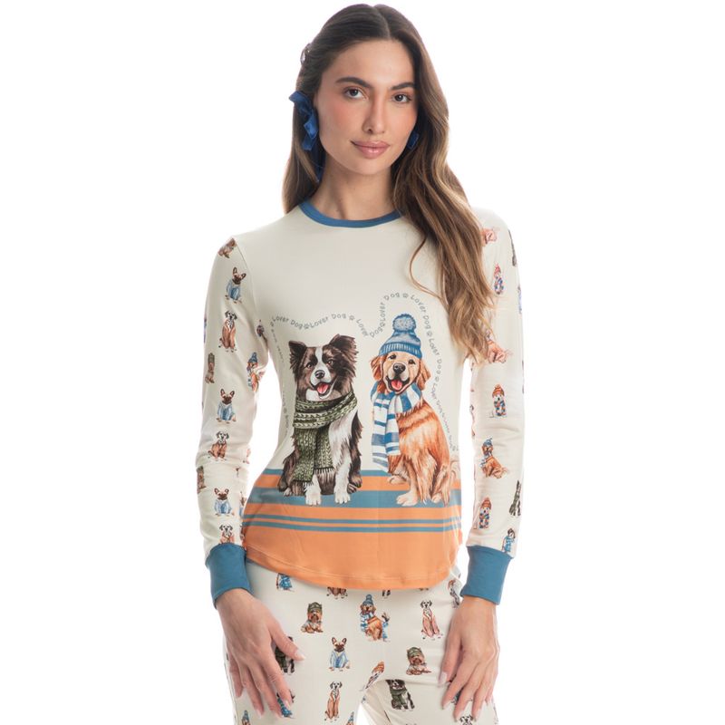 Pijama-Feminino-Longo-Dogs-Winter-Friends