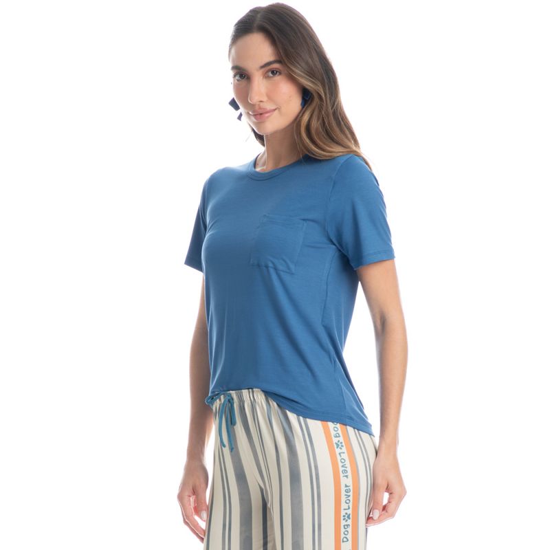 Pijama-Feminino-Longo-Manga-Curta-Winter-Friends-