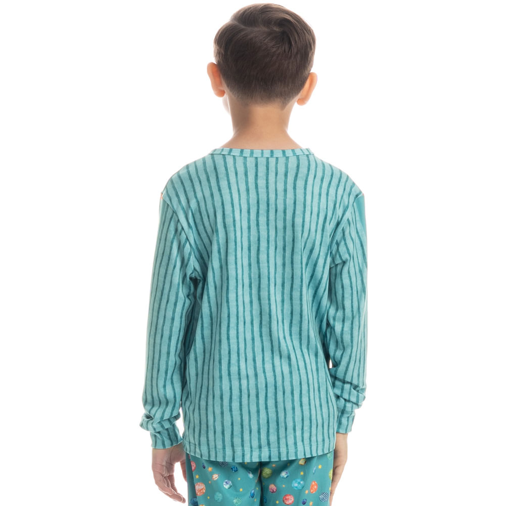 Pijama Infantil Unissex Longo Pequeno Príncipe Azul-2 - Imagem 2