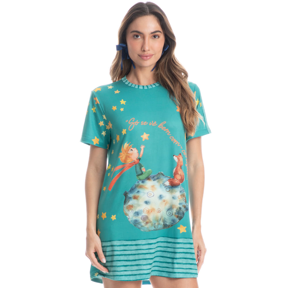 Camisão Curto Pequeno Príncipe Azul-2 - Imagem 1