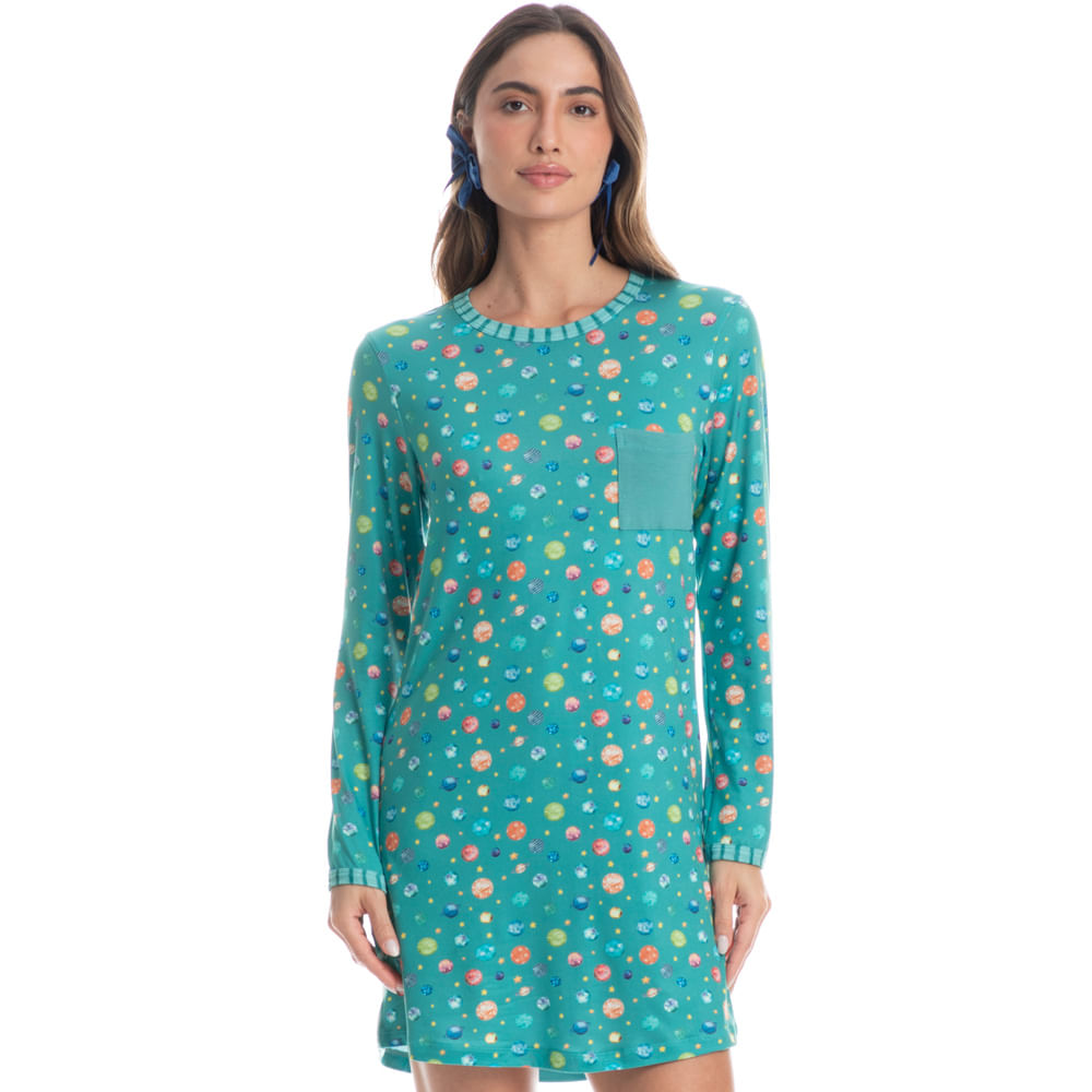 Camisão Curto Manga Longa Pequeno Príncipe Azul-2 - Imagem 1