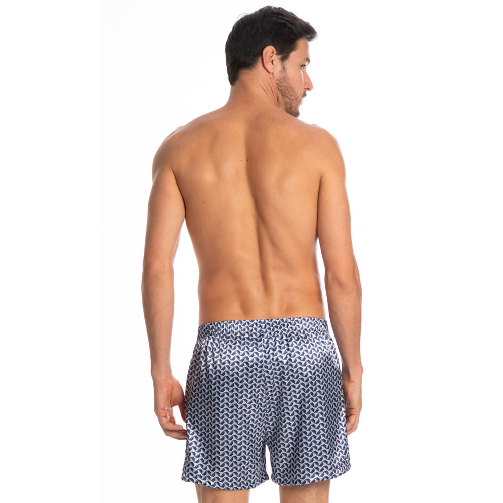 Boxer Masculina Estampada Enzo Tombini Azul-2 - Imagem 2