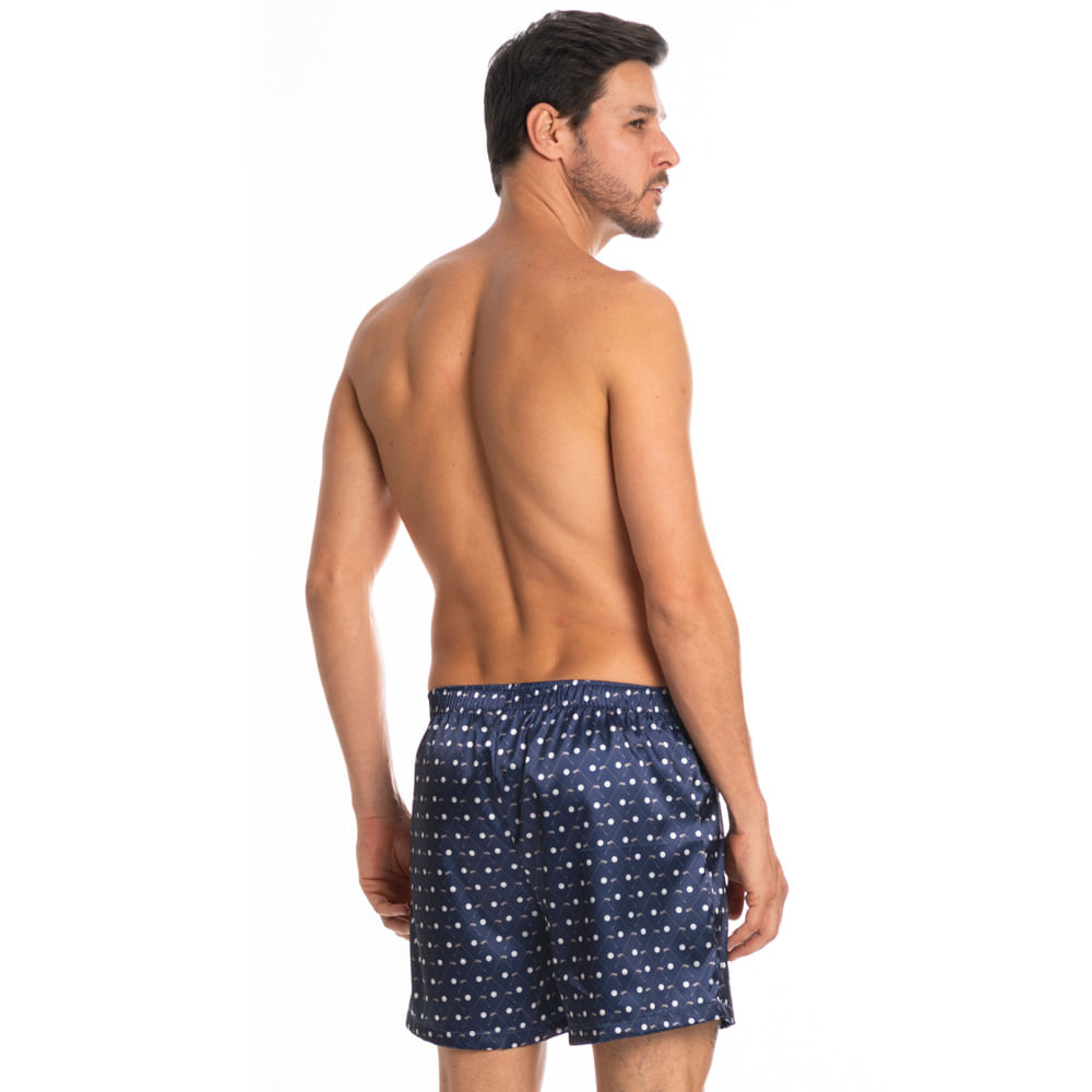 Boxer Masculina Estampada Enzo Tombini Azul-marinho - Imagem 2