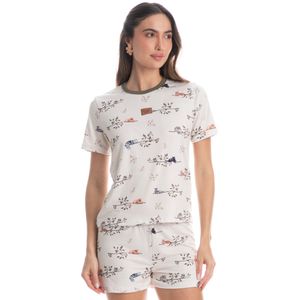 Pijama Feminino Curto Cats Winter Fiends