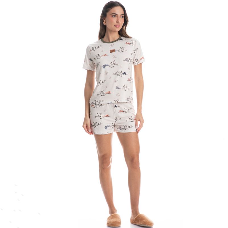 Pijama-Feminino-Curto-Cats-Winter-Fiends