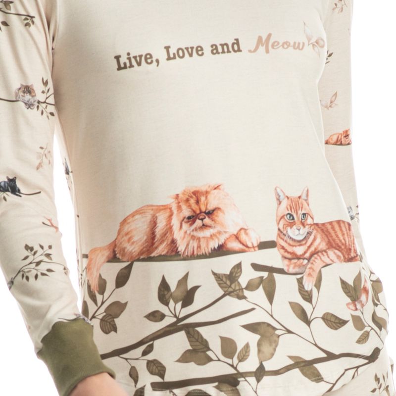 Pijama-Feminino-Longo-Cats-Winter-Friends-