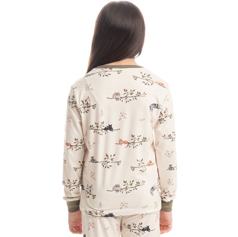 Pijama-Infantil-Unissex-Longo-Cats-Winter-Friends