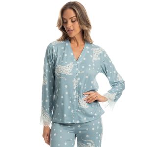 Pijama Feminino Americano Wide Leg Angelina