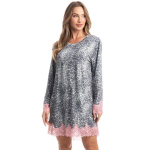 Camisão Curto Manga Longa Névoa